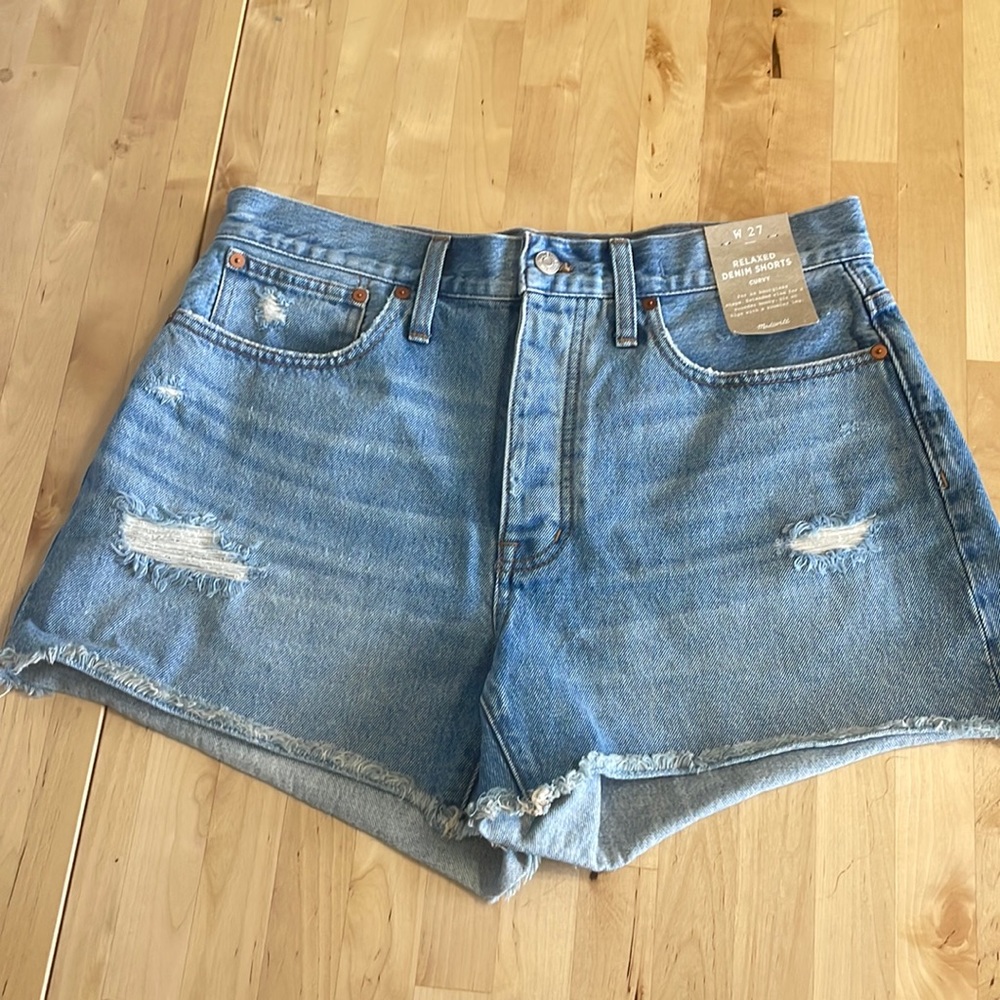 Madewell curvy relaxed denim shorts 27